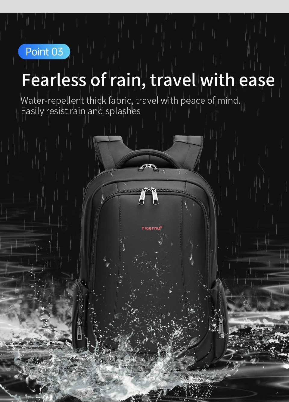 Tigernu Men Backpacks Vacuum Compression Backpacks 14 15.6 17.3'' Laptop Backpack For Men School Backpack Male Travel Backpacks
