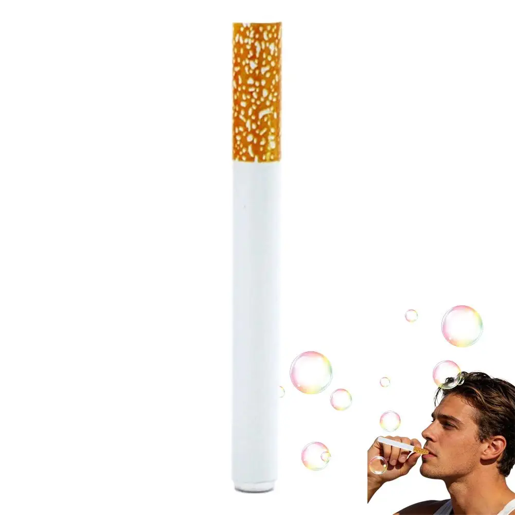 1/2/3/5/10Pcs Funny Cigarette Bubble Toy With Bubble Liquid Metal Smoking Machine Outdoor Portable Toy Smoking Accessories
