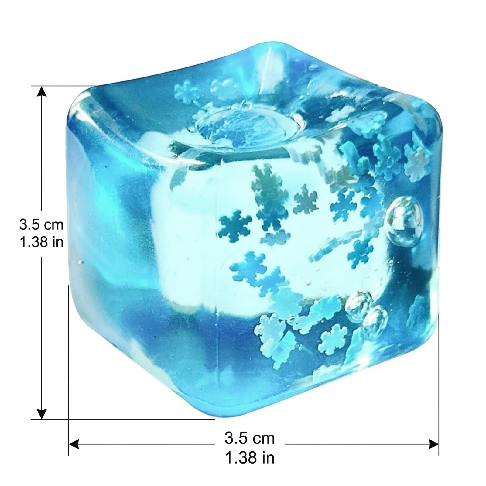 Squishy Snowflake Ice Cubes Slow Rising Sensory Fidget Toy Soft Ice Cubes Stress Relief Squeeze Toy Hand Exercise Calming Tool