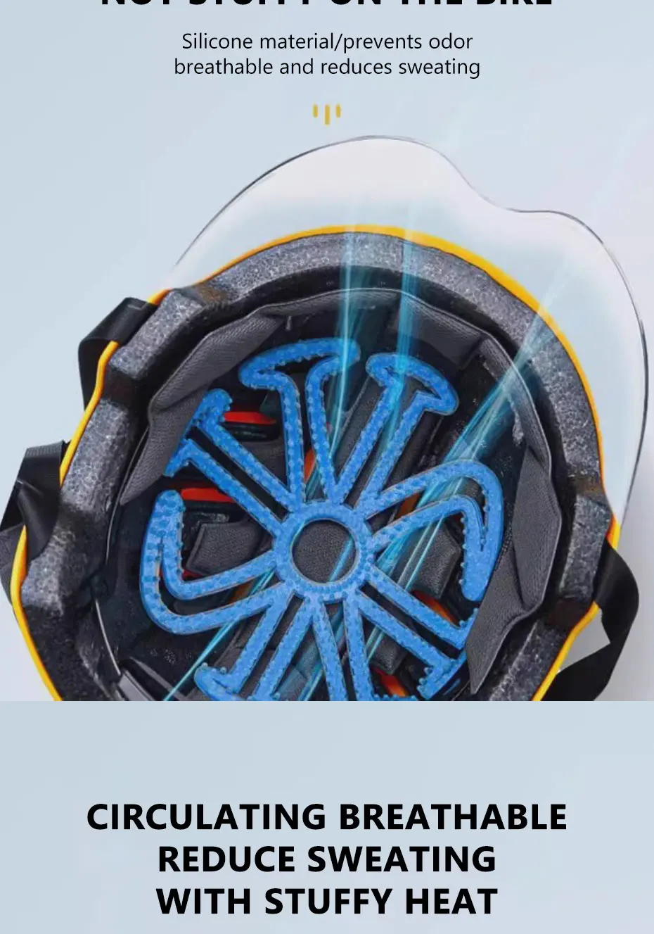 Motorcycle Helmet Liner Flexible Rubber Helmet Inner Pad Helmet Lining Protective Pad Motorcycle Helmet Liner Snowflake Appearan