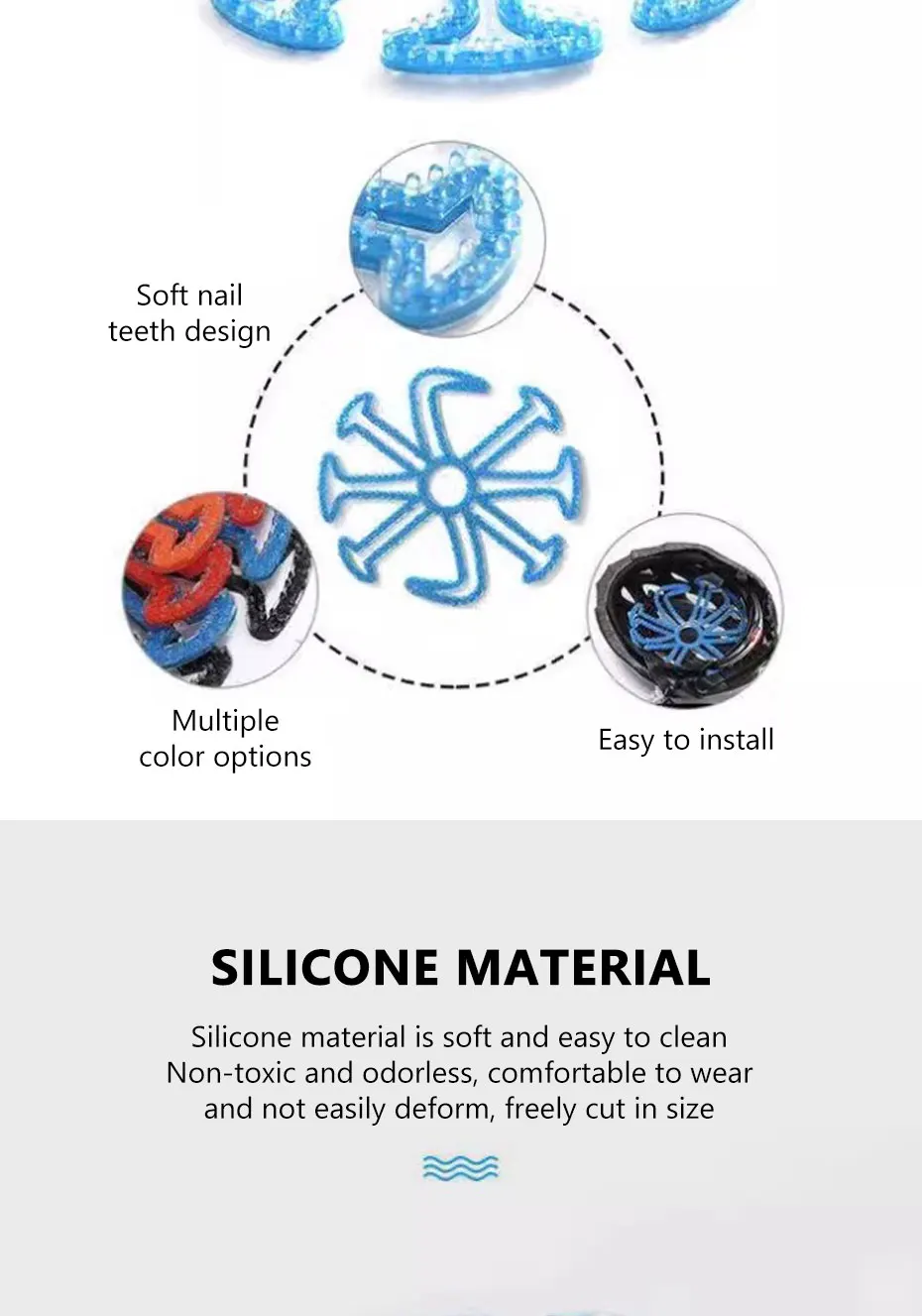 Motorcycle Helmet Liner Flexible Rubber Helmet Inner Pad Helmet Lining Protective Pad Motorcycle Helmet Liner Snowflake Appearan