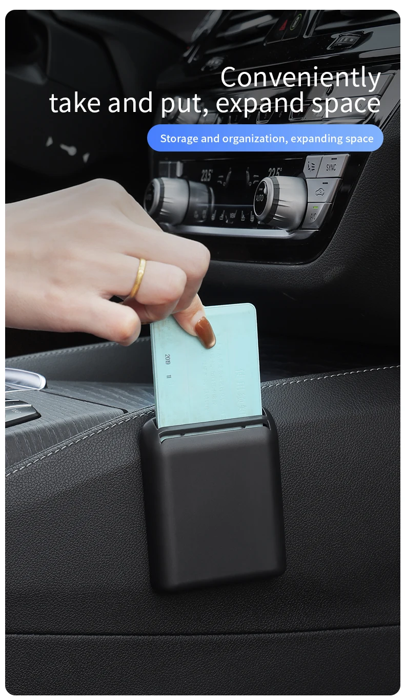 Multifunction Car Organizer Auto Seat Crevice Card Ticket Storage Box Bracket Stand Universal Car Accessories Interior Storage