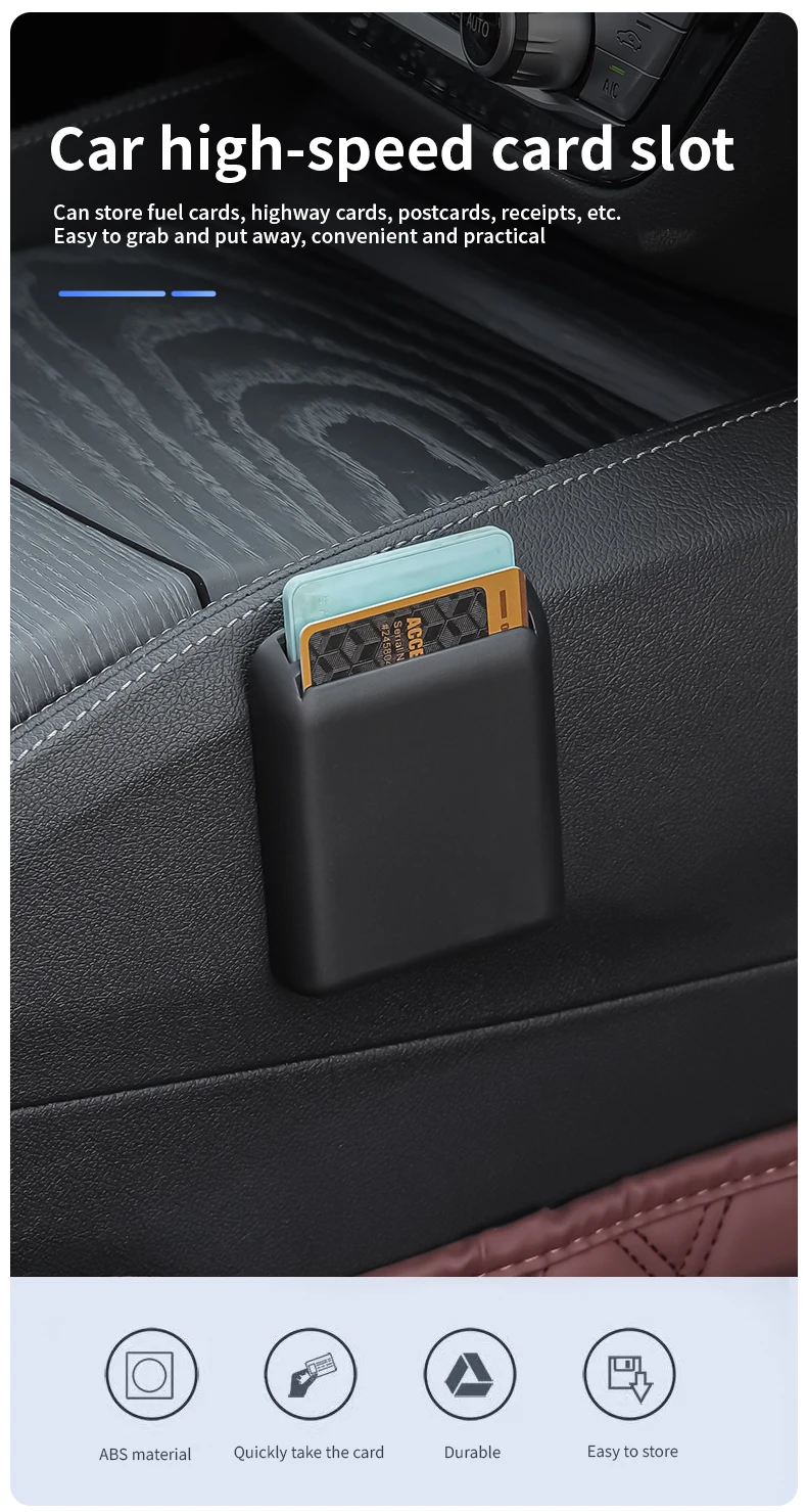 Multifunction Car Organizer Auto Seat Crevice Card Ticket Storage Box Bracket Stand Universal Car Accessories Interior Storage