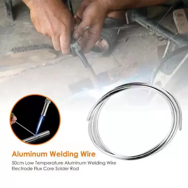 1M Low Temperature Easy Melt Aluminum Welding Rod Cored Wire Rod Solder No Need Solder Powder Weld Bar for Propane Torch