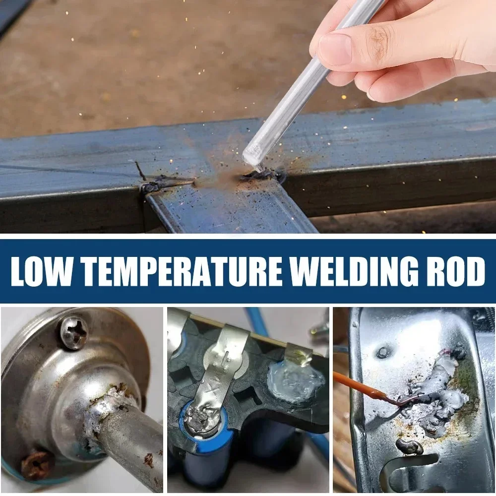 1M Low Temperature Easy Melt Aluminum Welding Rod Cored Wire Rod Solder No Need Solder Powder Weld Bar for Propane Torch