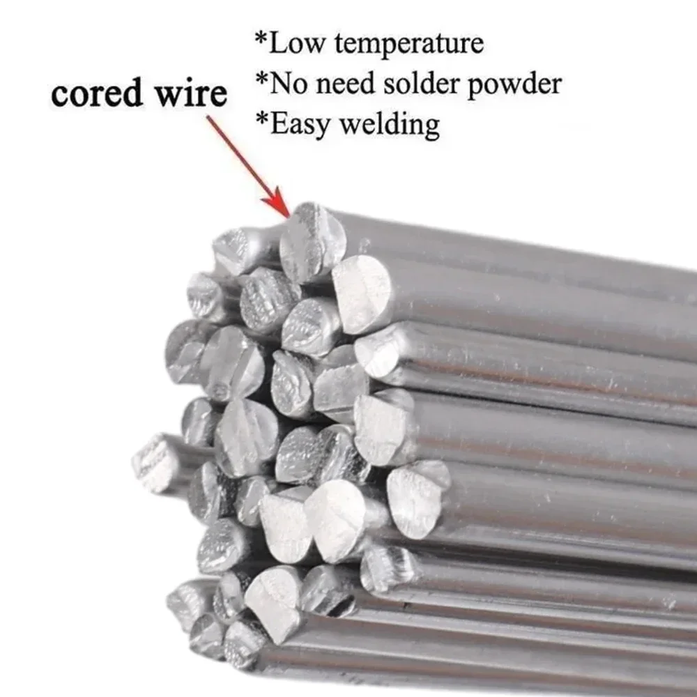 1M Low Temperature Easy Melt Aluminum Welding Rod Cored Wire Rod Solder No Need Solder Powder Weld Bar for Propane Torch