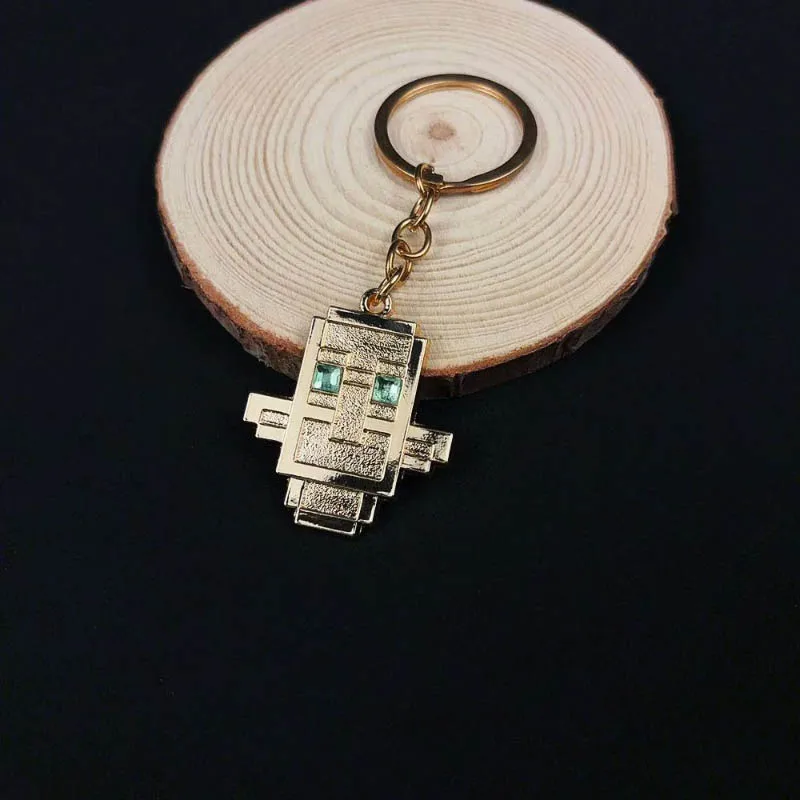 Game Totem of Undying Cosplay Keychain Alloy Cyberpunk Pendant Keyring Key Chain Bag Ornament Accessory Decoration Props