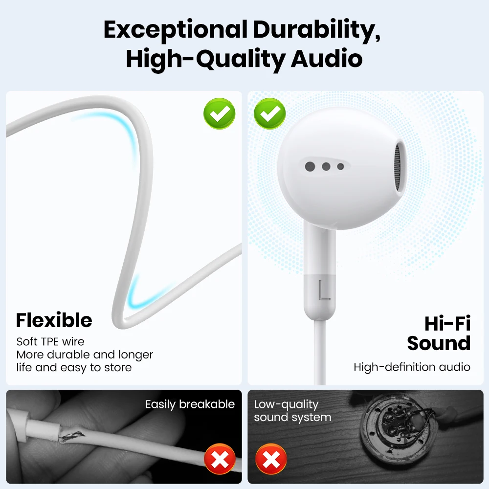 Type C Wired Headphones For Xiaomi 17 15 14 13 12 11 Pro Ultra Lite 3.5MM Earphone For POCO Huawei Samsung Earbuds Accessories