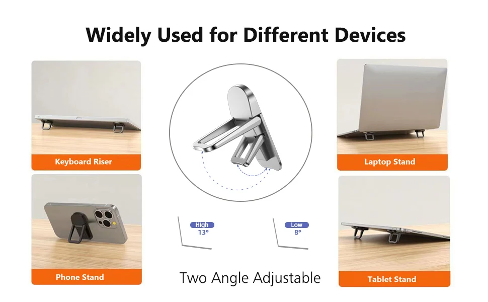 Adjustable Foldable Laptop Stand Mini Legs Ultra-thin Portable Support For Lenovo Notebook Cooling Holder Feet Invisible Bracket
