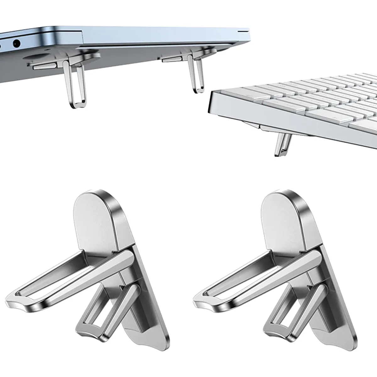 Adjustable Foldable Laptop Stand Mini Legs Ultra-thin Portable Support For Lenovo Notebook Cooling Holder Feet Invisible Bracket