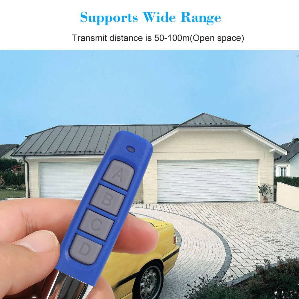 433MHz Universal Remote Control Door 4-key Copy Code Garage Cloning Electric Gate Remote Controller Duplicator Fob