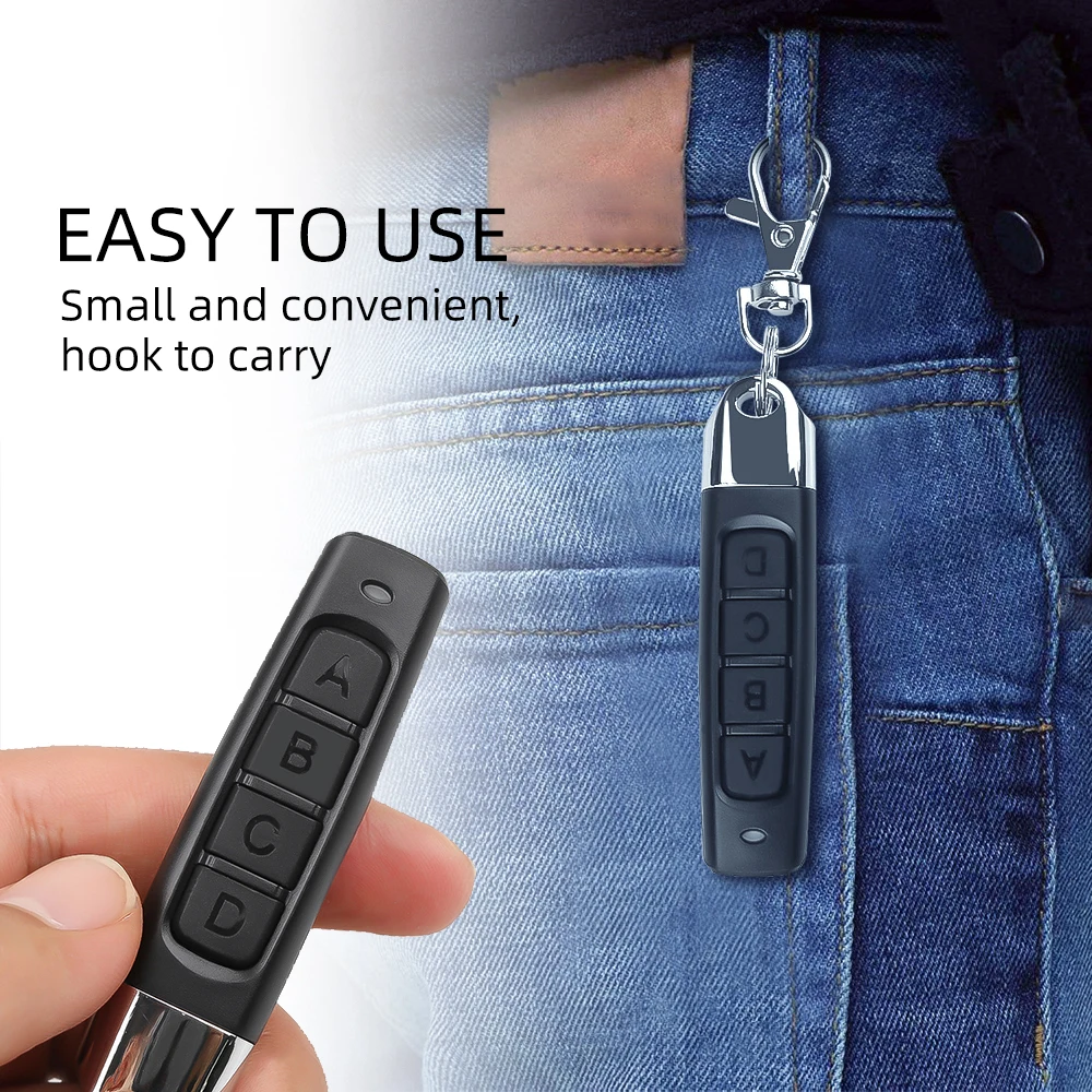 433MHz Universal Remote Control Door 4-key Copy Code Garage Cloning Electric Gate Remote Controller Duplicator Fob