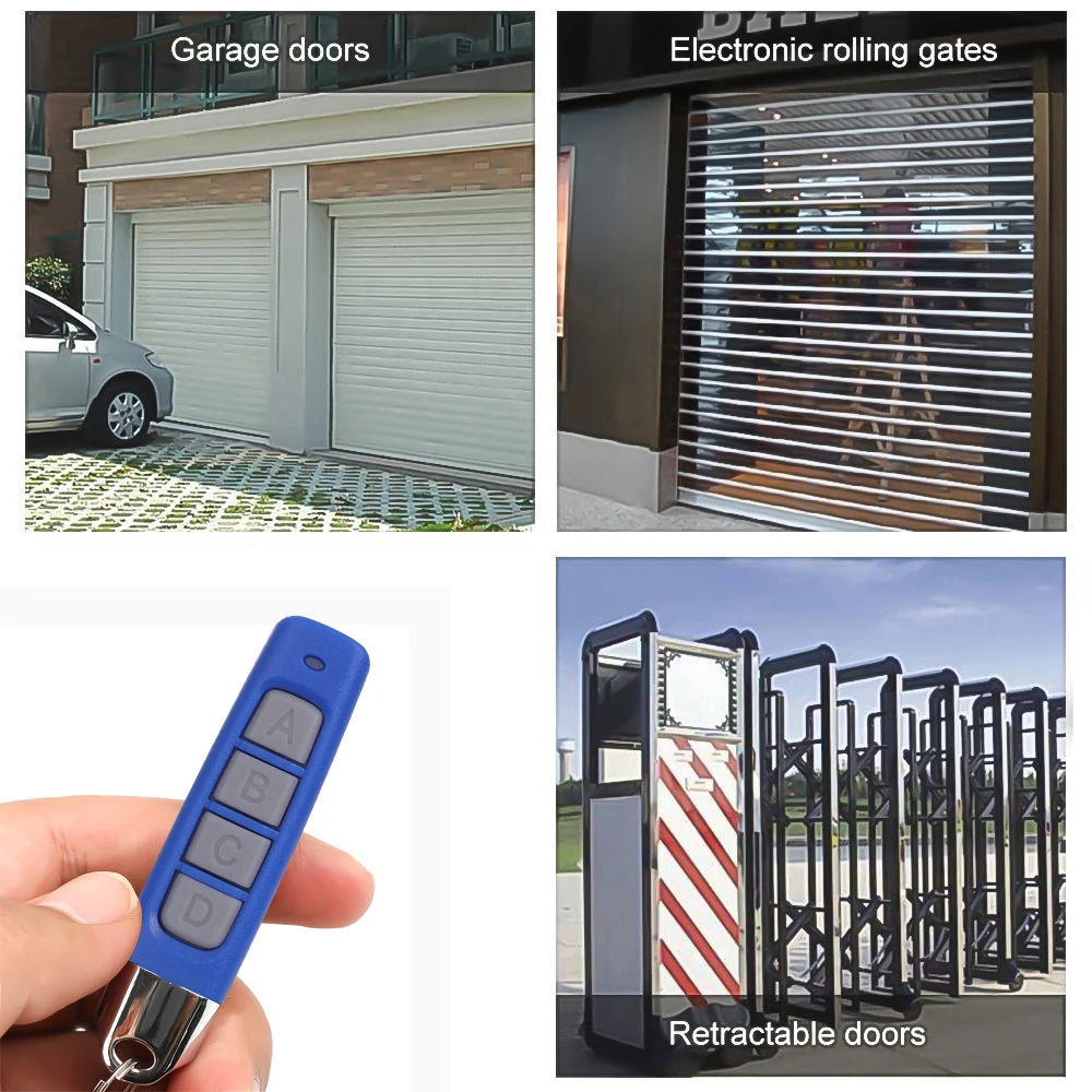 433MHz Universal Remote Control Door 4-key Copy Code Garage Cloning Electric Gate Remote Controller Duplicator Fob