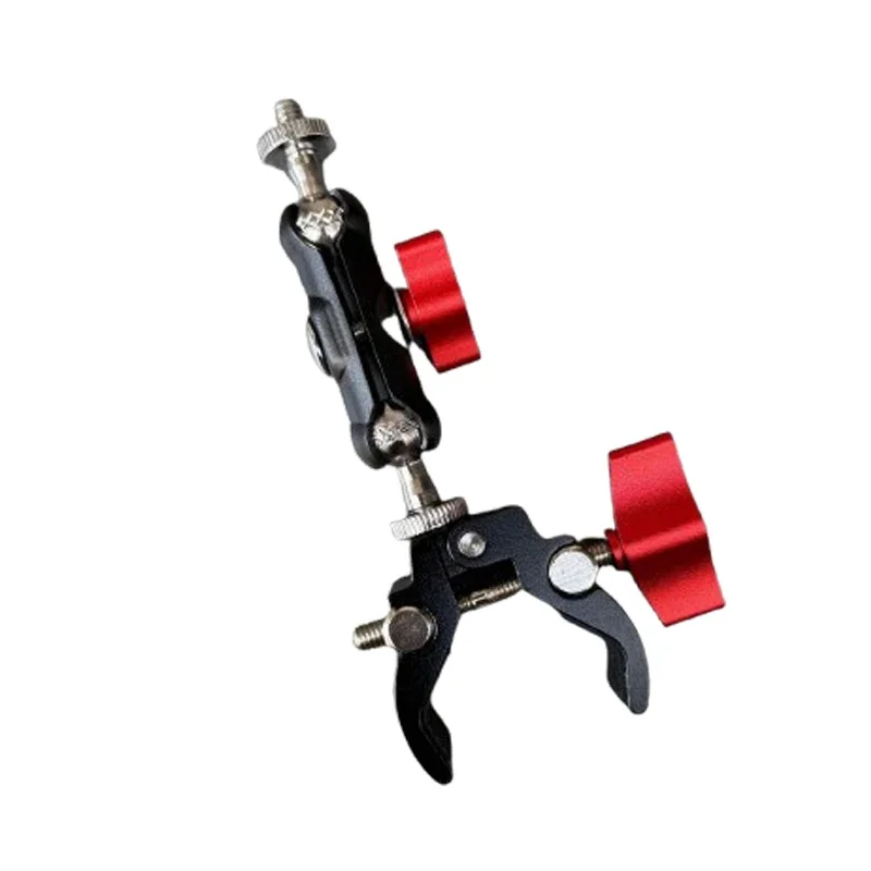 Camera Metal Super Clamp with Double Ball Head Magic Arm for DSLR Monitor Light Mic Gopro Phone Mount Photography Accessories