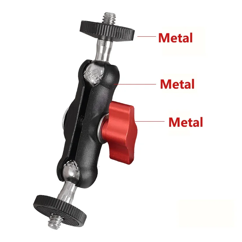 Camera Metal Super Clamp with Double Ball Head Magic Arm for DSLR Monitor Light Mic Gopro Phone Mount Photography Accessories