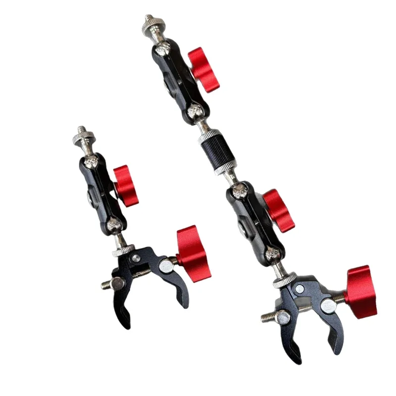 Camera Metal Super Clamp with Double Ball Head Magic Arm for DSLR Monitor Light Mic Gopro Phone Mount Photography Accessories