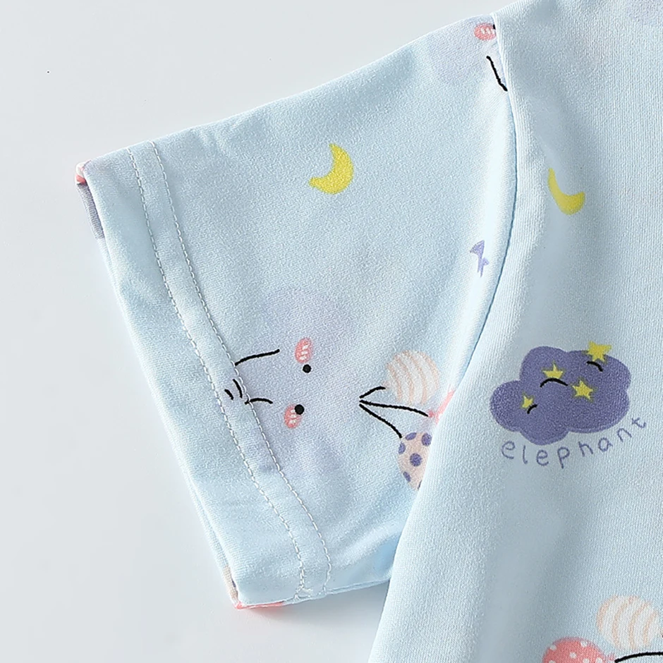 2-Piece Children's Summer Cute cartoon Printed Short-Sleeved Shorts Set for Boys and Girls Casual and Comfortable T-Shirt Shorts