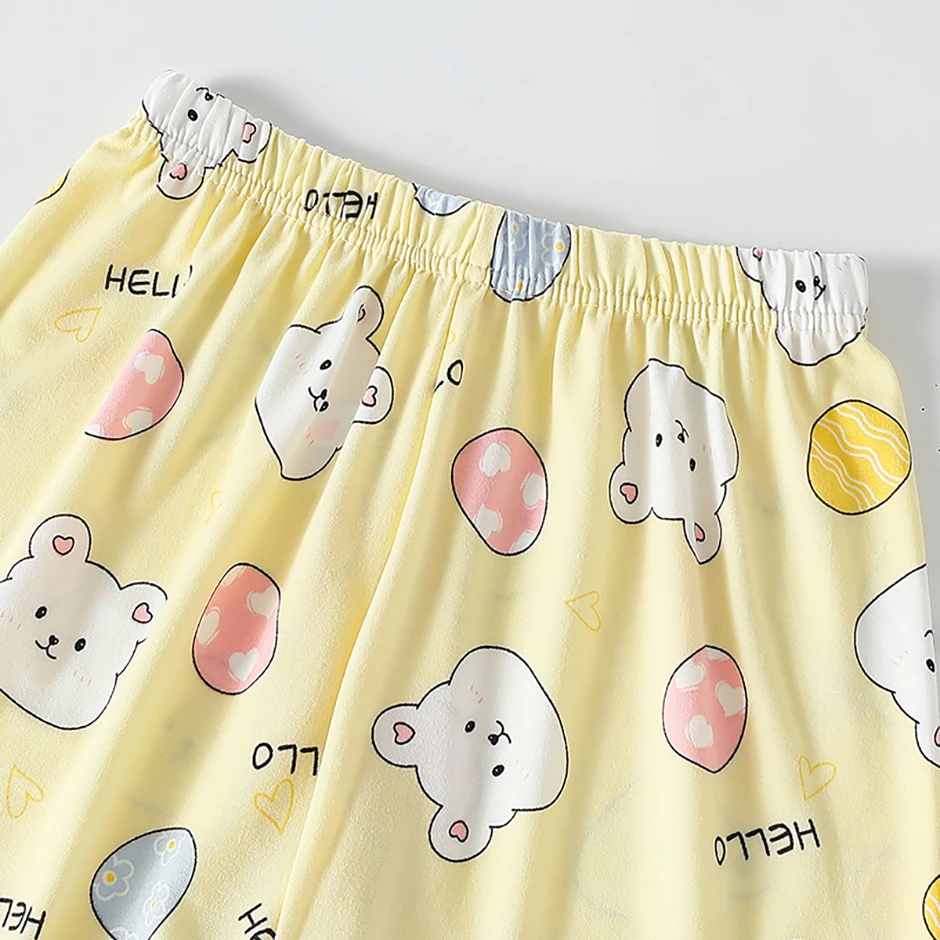 2-Piece Children's Summer Cute cartoon Printed Short-Sleeved Shorts Set for Boys and Girls Casual and Comfortable T-Shirt Shorts