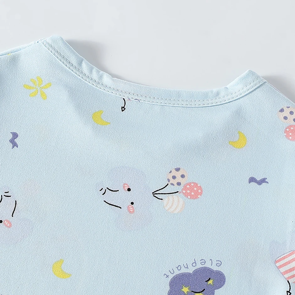 2-Piece Children's Summer Cute cartoon Printed Short-Sleeved Shorts Set for Boys and Girls Casual and Comfortable T-Shirt Shorts