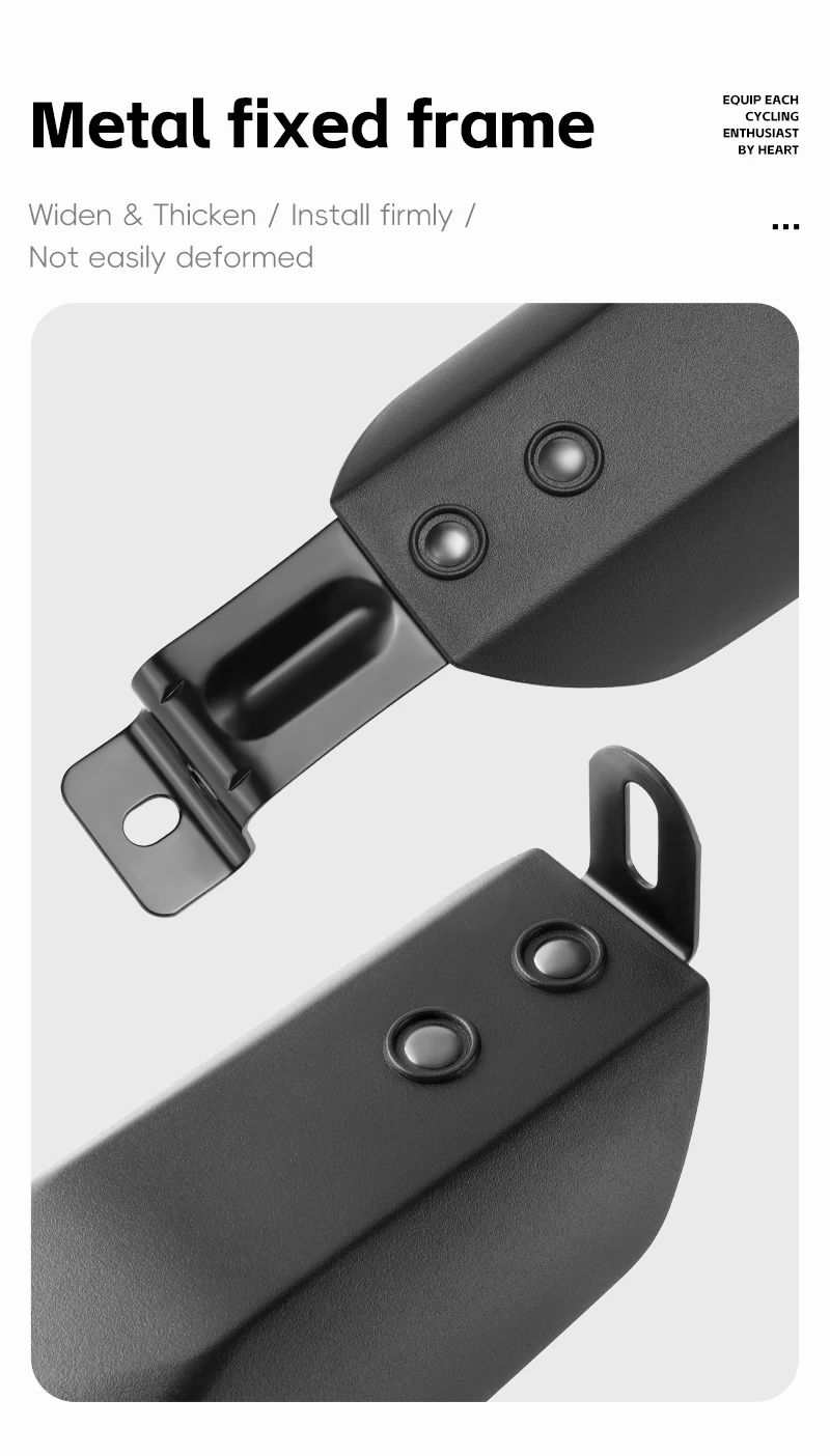 WEST BIKING Widen Thicken Mountain Bike Fenders Metal Fixed Frame Bicycle Fenders High Toughness Scientific Arc MTB Bike Fenders