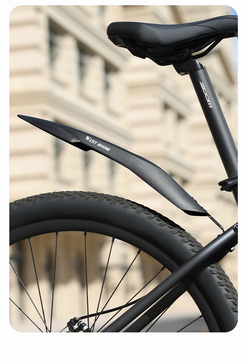 WEST BIKING Widen Thicken Mountain Bike Fenders Metal Fixed Frame Bicycle Fenders High Toughness Scientific Arc MTB Bike Fenders