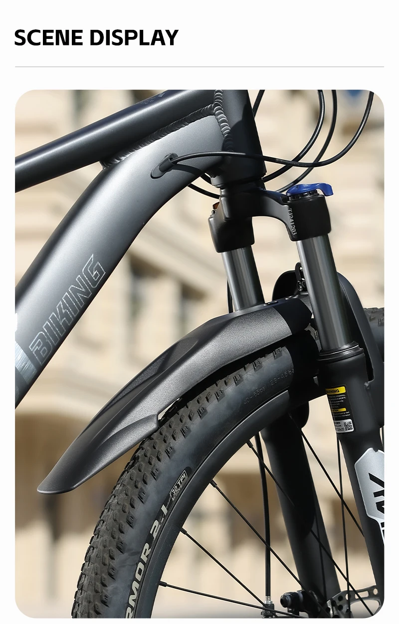 WEST BIKING Widen Thicken Mountain Bike Fenders Metal Fixed Frame Bicycle Fenders High Toughness Scientific Arc MTB Bike Fenders