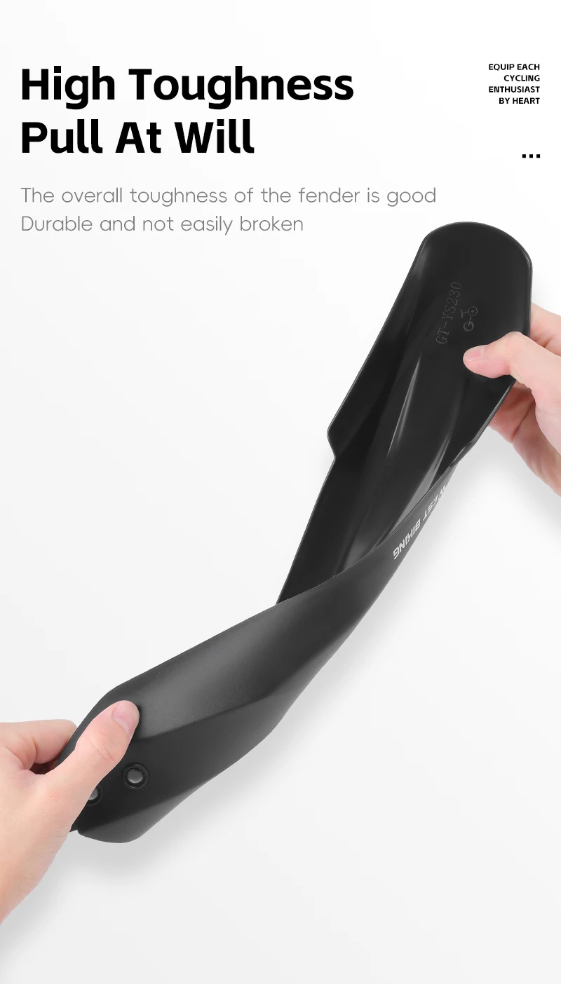 WEST BIKING Widen Thicken Mountain Bike Fenders Metal Fixed Frame Bicycle Fenders High Toughness Scientific Arc MTB Bike Fenders
