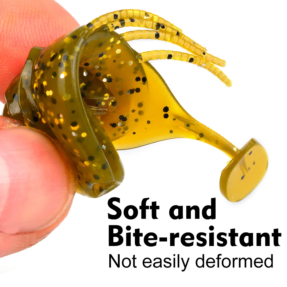 Sunlure Tadpole Shaped Tentacle Flat Tail Soft Bait 12/18pcs Artificial Silicone Wobblers Swimbaits 6-color Bass Fishing Lures