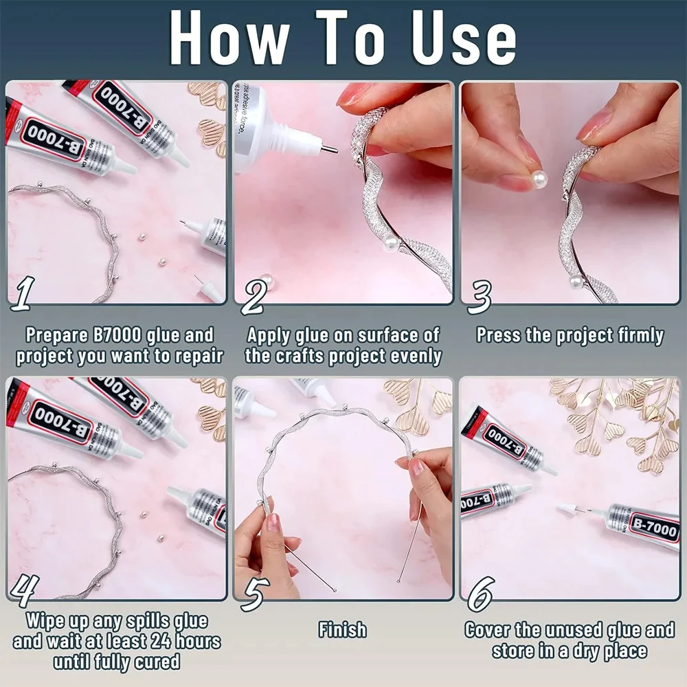 B7000/E8000 Adhesive (15/110g) for Mobile Phones, Jewelry, Metal, Plastic, Toys, and Shoes – Waterproof and Transparent