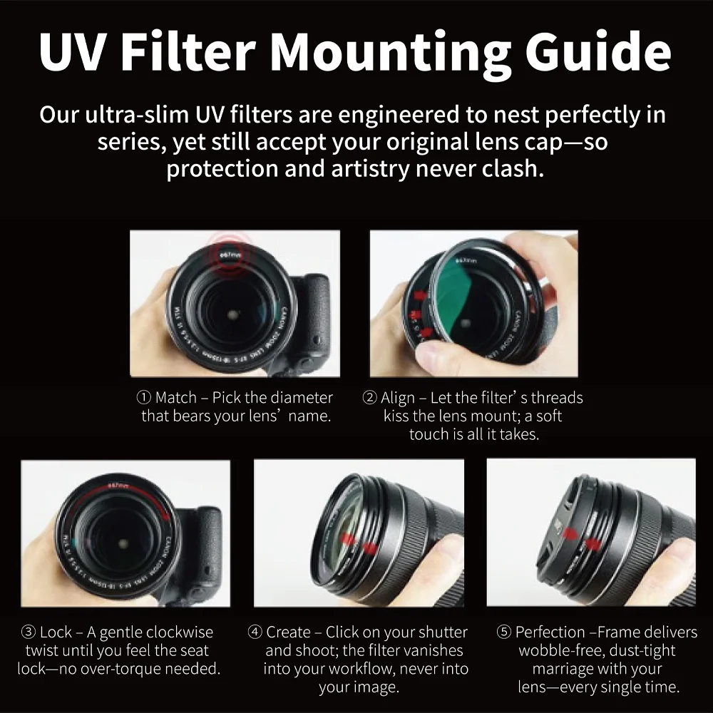 Black Mist 1/4 Black Soft Camera Lens Filters 49 52 55 58 62mm 67mm 72mm 77mm 82mm for Canon Nikon Sony Camera Lenses