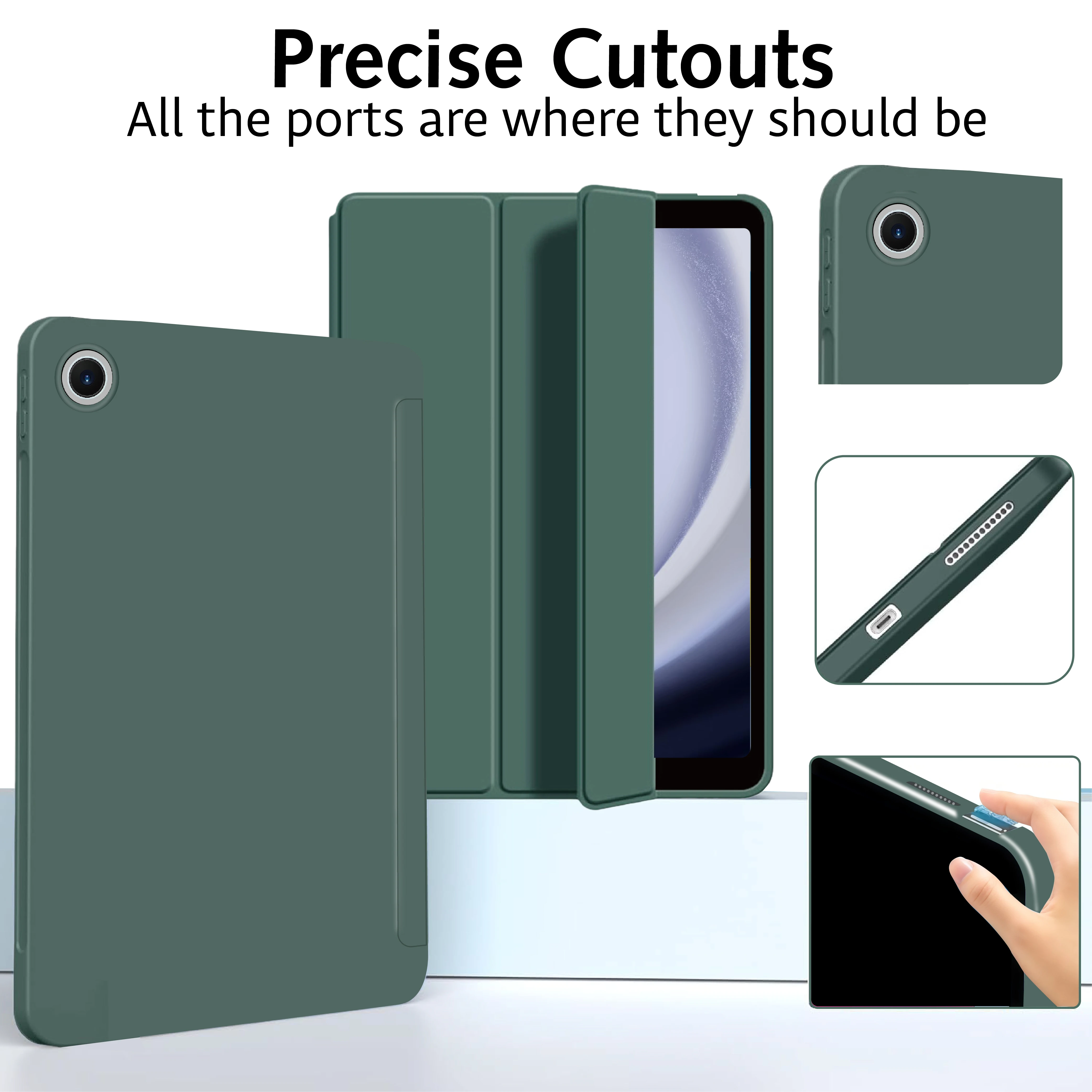 For Samsung Galaxy Tab A11 Plus 11'' 2025 SM-X230 X236 X226B Tri-fold Flip Case Magnetic Stand PU Leather Protective Cover