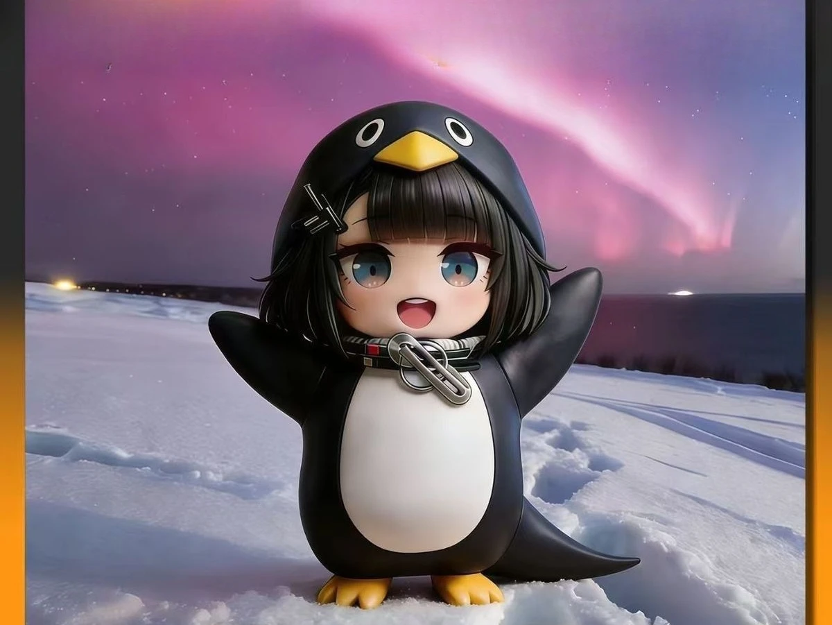 Gugugaga - Little Penguin Administrator PVC Figure Birthday Gift Model Ornament Model Anime Collection Desk Display Exhibit Gift