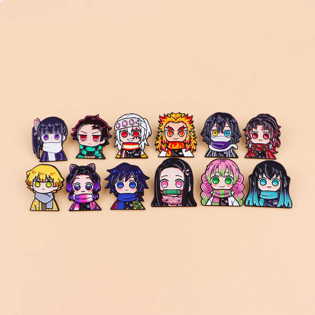 12pcs Anime Boys Girls Enamel Pin Cartoon Brooch For Coat Women's Brooches Fashion Lapel Badges Jewelry Gift for Friends
