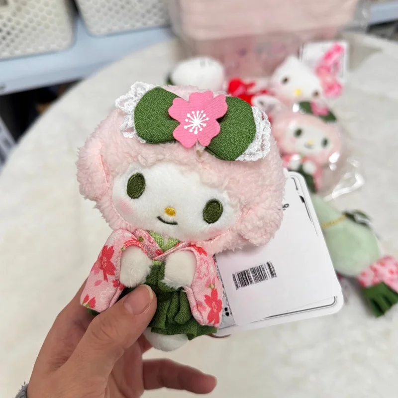 Cartoon matcha My Sweet Piano Melody Hangyodon plush toy keychain kawaii Black Kimono Hello Kitty Soft Plushie Doll bag charm