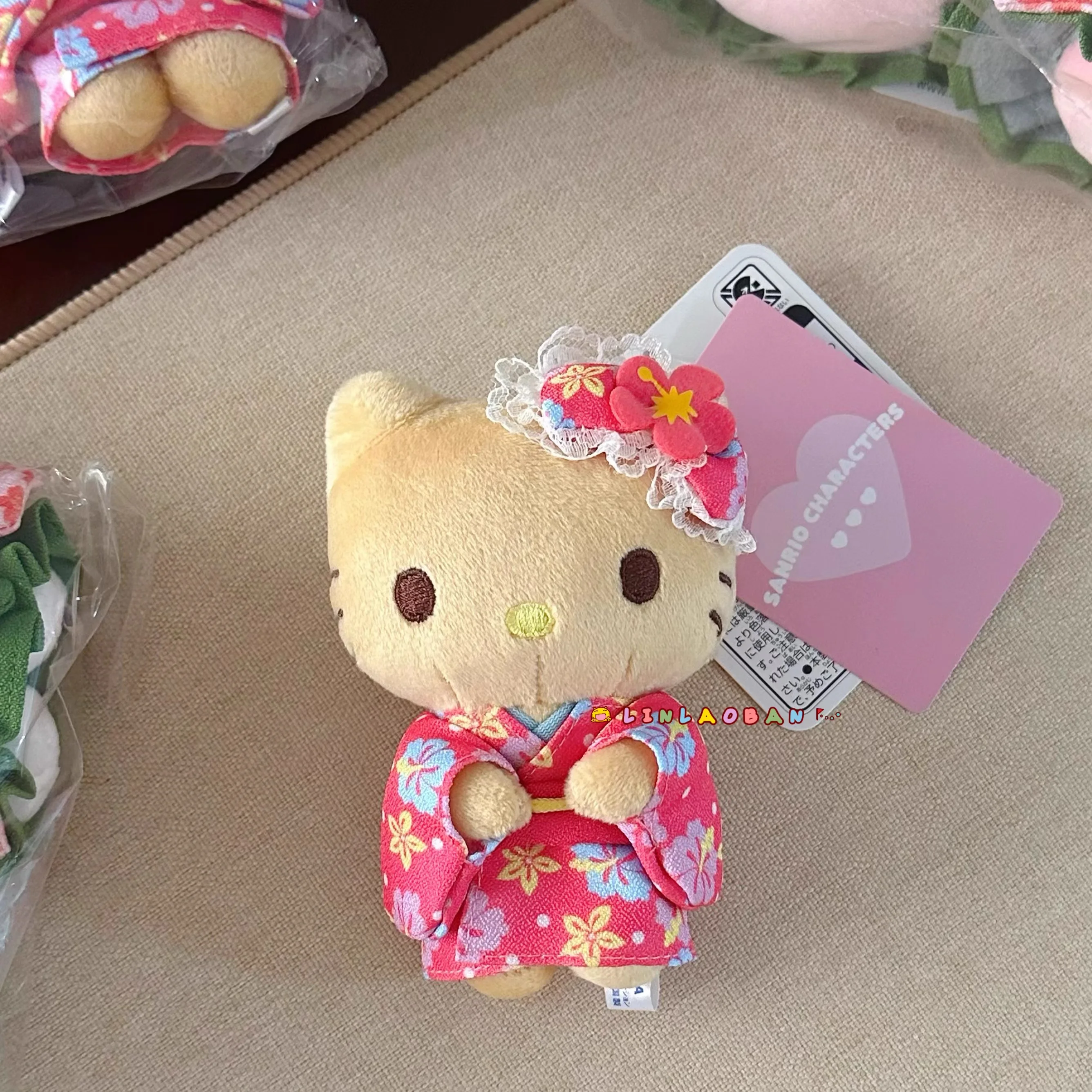 Cartoon matcha My Sweet Piano Melody Hangyodon plush toy keychain kawaii Black Kimono Hello Kitty Soft Plushie Doll bag charm