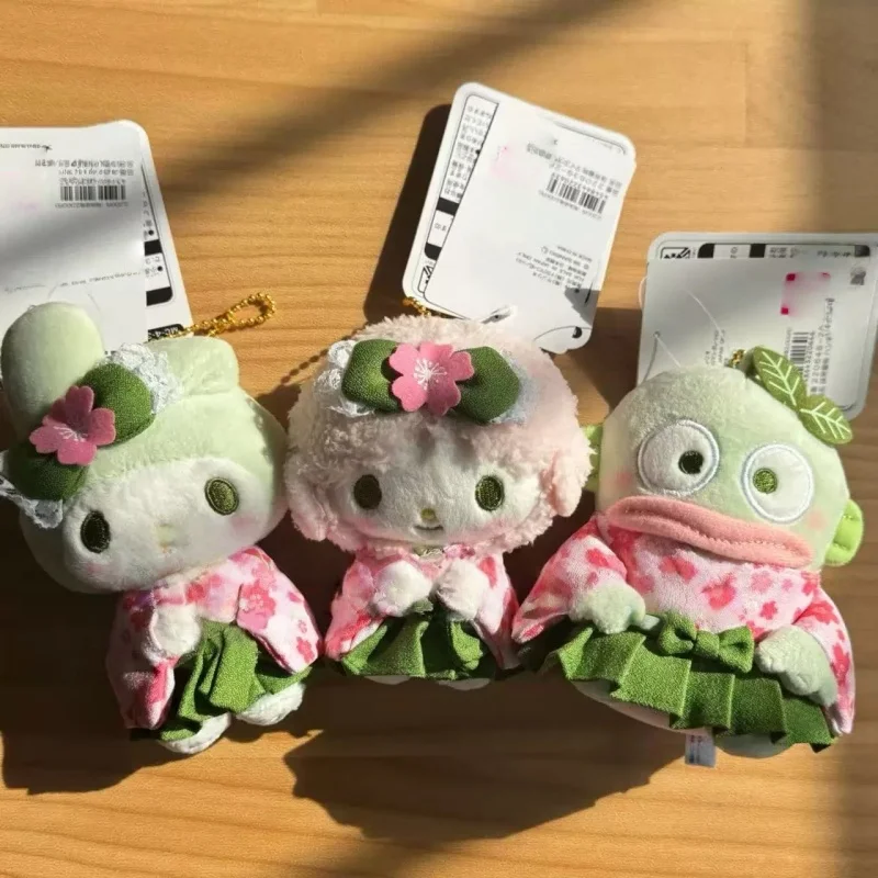 Cartoon matcha My Sweet Piano Melody Hangyodon plush toy keychain kawaii Black Kimono Hello Kitty Soft Plushie Doll bag charm