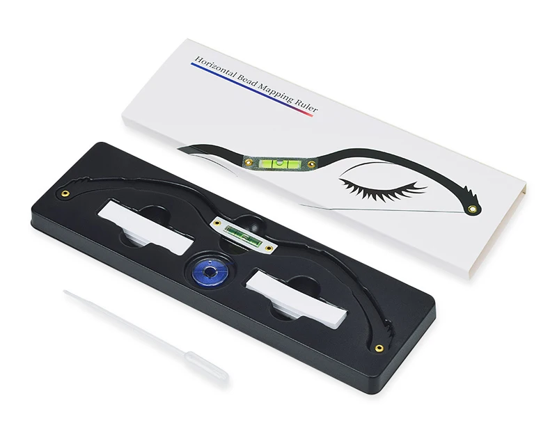 Microblading Permanent Makeup Bow and Arrow Line Ruler Black Measuring Brow String Pre Inked Tattoo PMU for Eyebrow Mapping