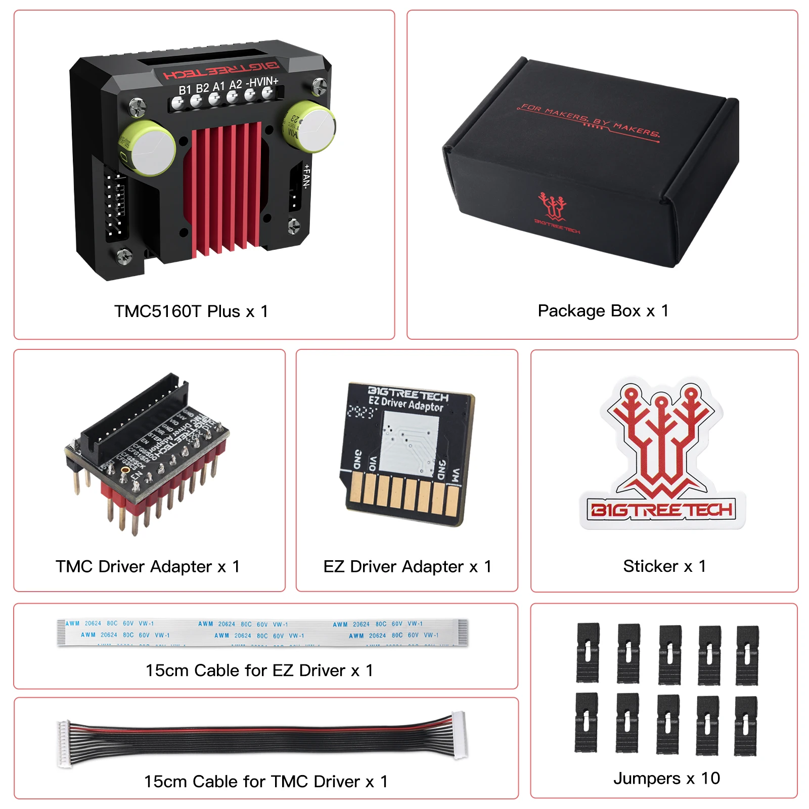 BIGTREETEH TMC5160T Pro/Plus SPI Stepper Motor Driver For Octopus Pro SKR 3 EZ For Ender 3 V2 Upgrade Voron 3D Printer Parts