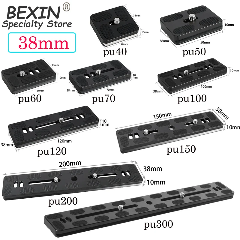 BEXIN Universal Aluminum Alloy Quick Release Plate Tripod Mount Adapter with 1/4 Screw for Benro Arca Swiss Ball Head and Camera