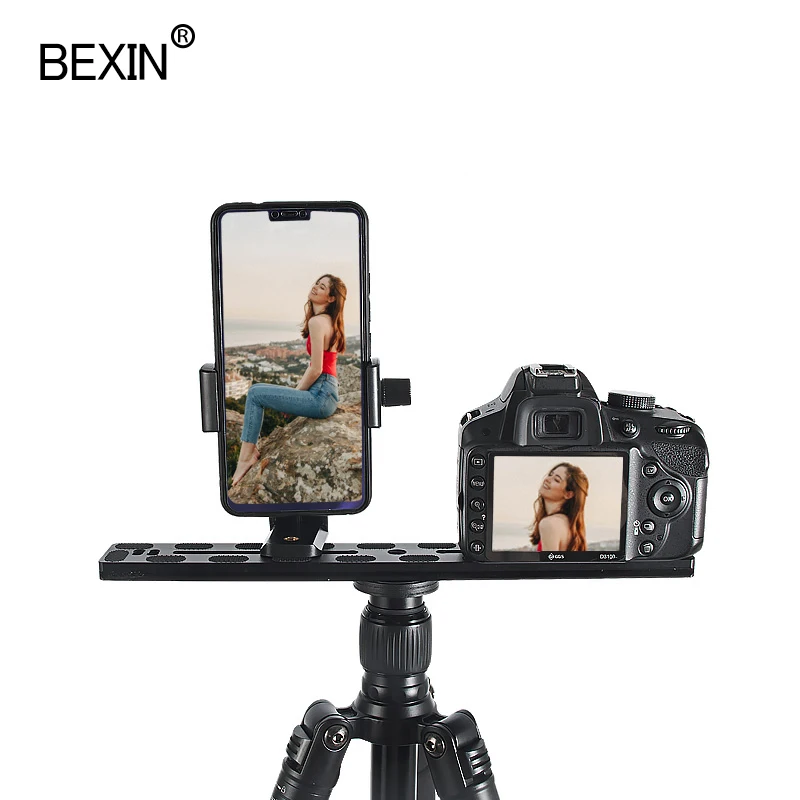 BEXIN Universal Aluminum Alloy Quick Release Plate Tripod Mount Adapter with 1/4 Screw for Benro Arca Swiss Ball Head and Camera