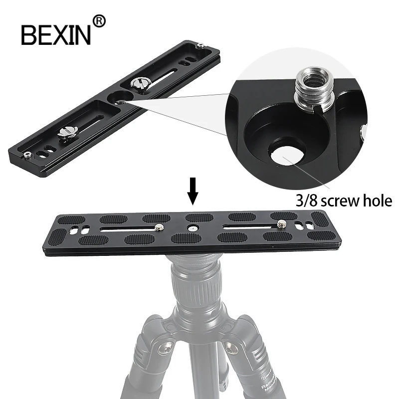 BEXIN Universal Aluminum Alloy Quick Release Plate Tripod Mount Adapter with 1/4 Screw for Benro Arca Swiss Ball Head and Camera