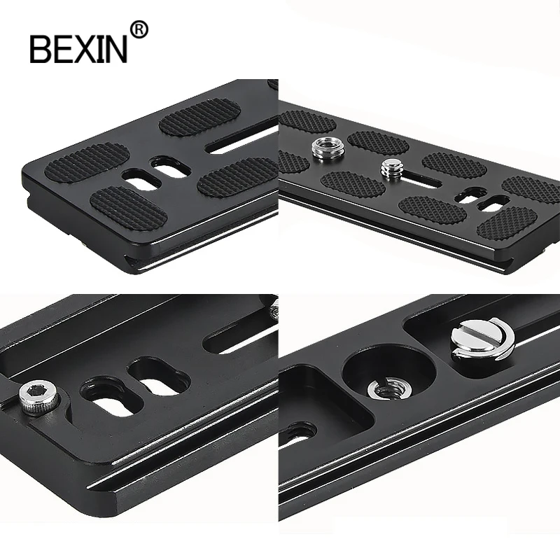 BEXIN Universal Aluminum Alloy Quick Release Plate Tripod Mount Adapter with 1/4 Screw for Benro Arca Swiss Ball Head and Camera