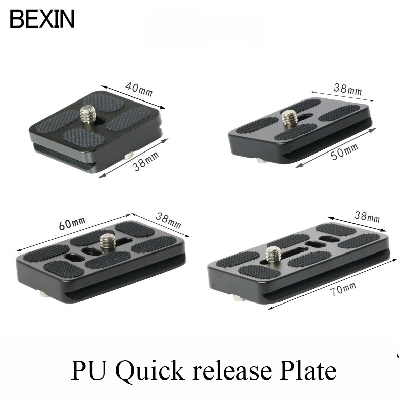 BEXIN Universal Aluminum Alloy Quick Release Plate Tripod Mount Adapter with 1/4 Screw for Benro Arca Swiss Ball Head and Camera