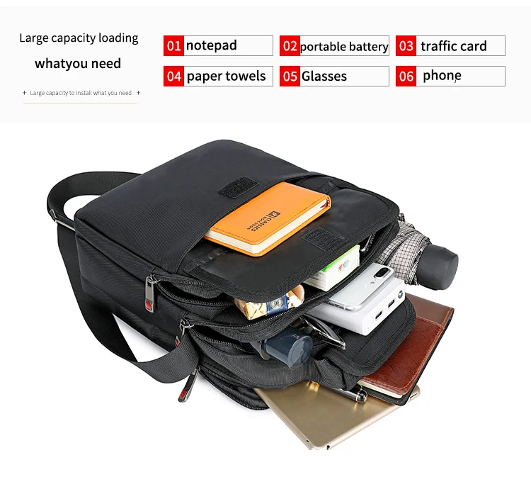 JANGEAR Men's Bag Totes Handbag Waterproof Heavy Protective Cotton Oxford Men Messenger Bags Shoulder Bag Male Business Work Bag