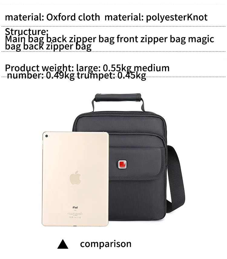 JANGEAR Men's Bag Totes Handbag Waterproof Heavy Protective Cotton Oxford Men Messenger Bags Shoulder Bag Male Business Work Bag