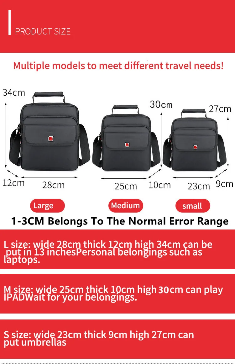 JANGEAR Men's Bag Totes Handbag Waterproof Heavy Protective Cotton Oxford Men Messenger Bags Shoulder Bag Male Business Work Bag