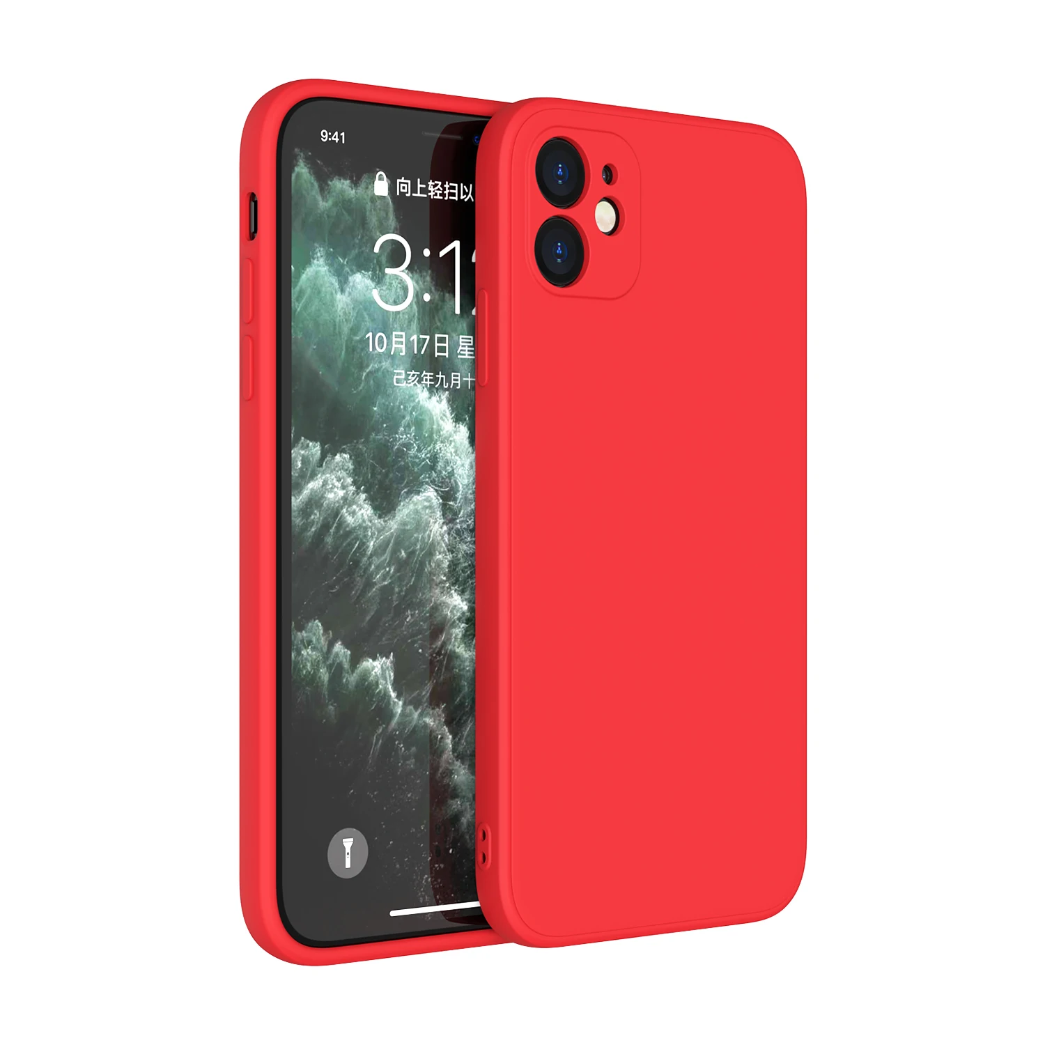 Black Liquid Silicone Phone Case for IPhone 13 12 11 14 15 Pro XS Max XR X 8 7 6S 6 Plus SE 2020 Soft Back Cover