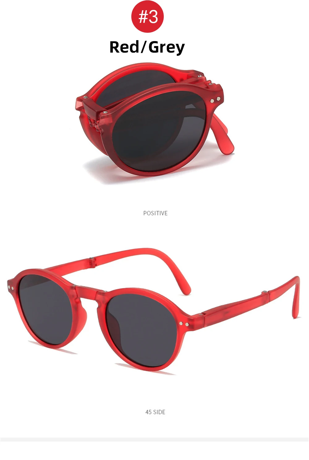 VIVIBEE Women Square Folding Sunglasses 2026 Trending Product Black UV400 Spring Hinge Eyewear Men Retro Mirror Red Sun Glasses