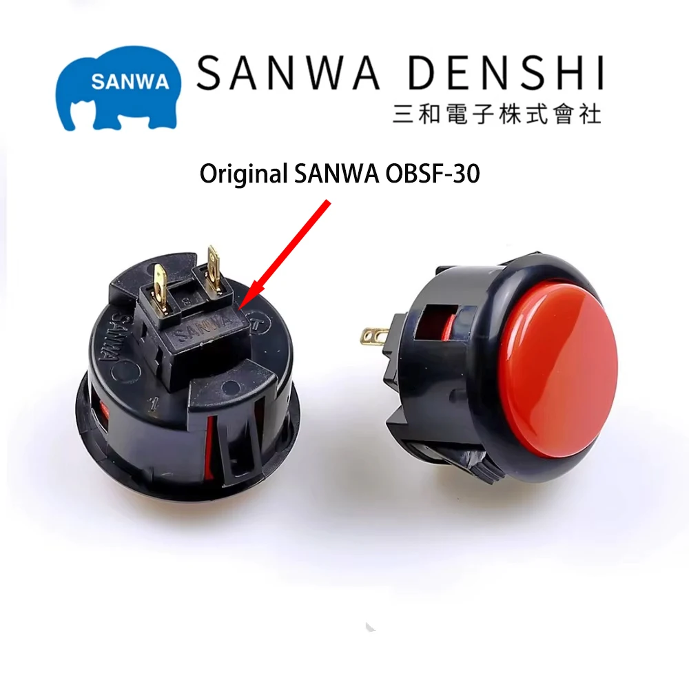 Original Japan SANWA OBSF 30mm Push Button Arcade Game Switch DIY Joystick PC PS3 XBOX Nintendo MAME raspberry pi replacement