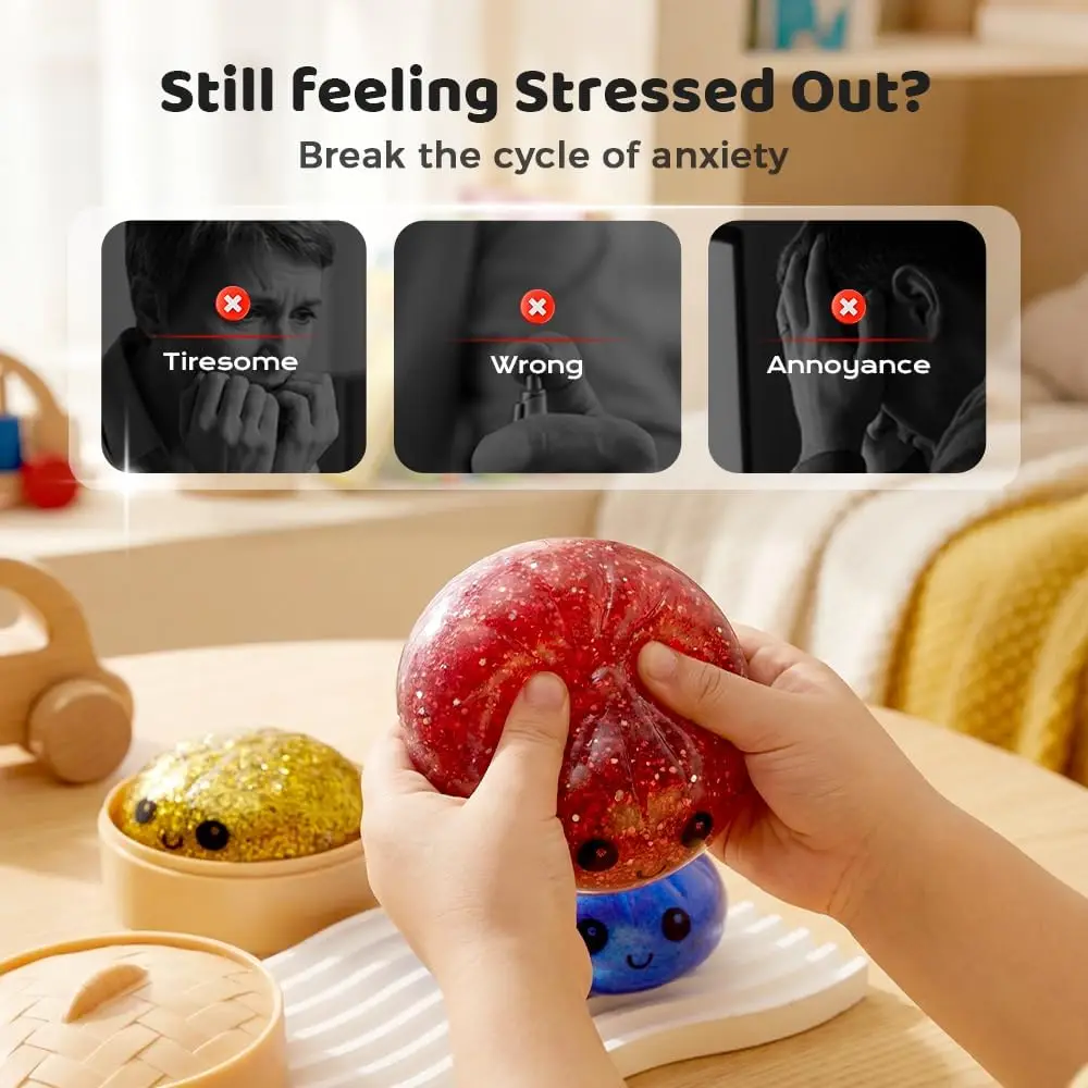 1PCS Glitter Dumpling Pressure Ball Slow Rebound Soft Pinch Decompression Office Home Decorat Children Adults Birthday Gifts